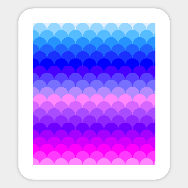 Ombre Rainbow Scales Pattern Sticker by saradaboru